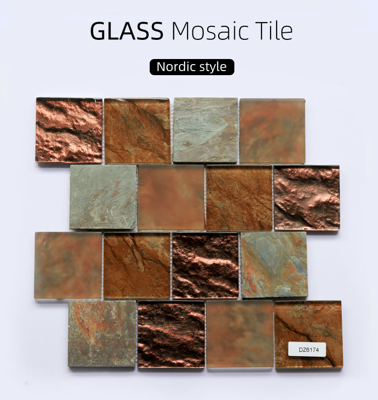 Latest Design Kitchen Backsplash Wall 3D Glass Mosaic Tile Bathroom 