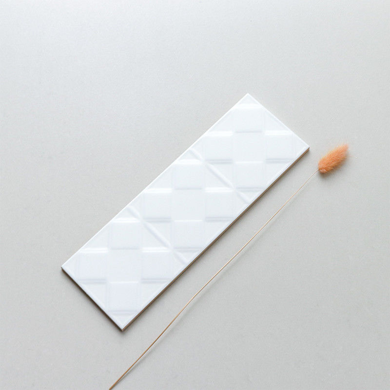 Anti Slip Glossy Modern Kitchen Wall Tiles 100x300 White Glazed Subway Tile