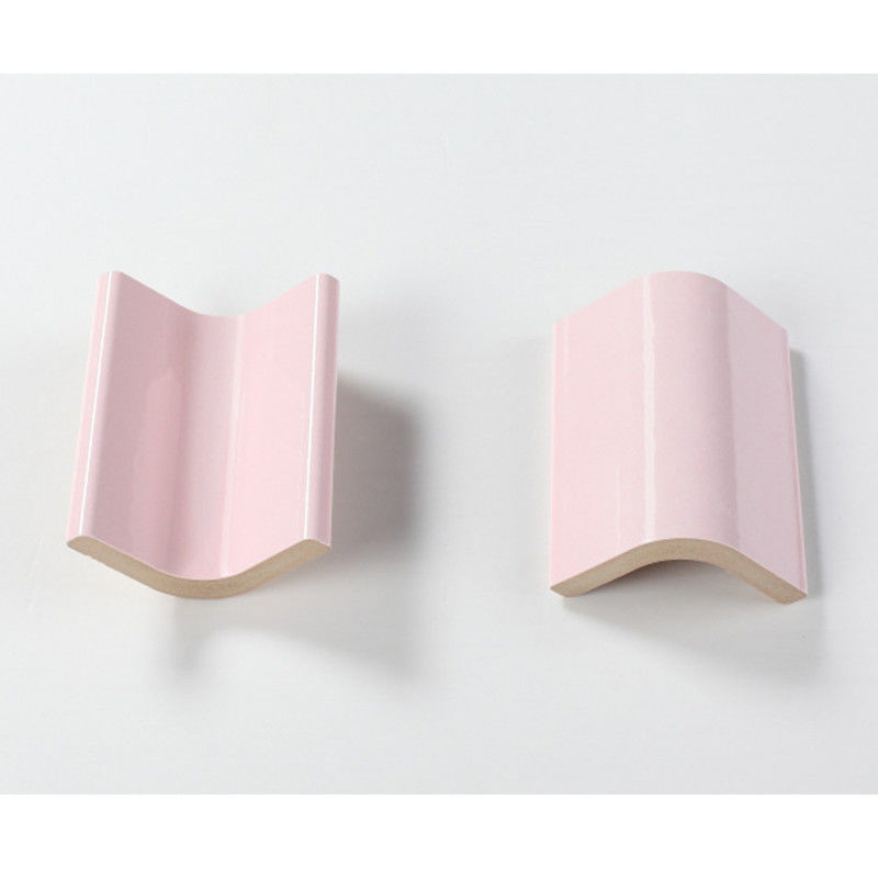 Home Decor Waist - Line Ceramic Border Tile Pink Color