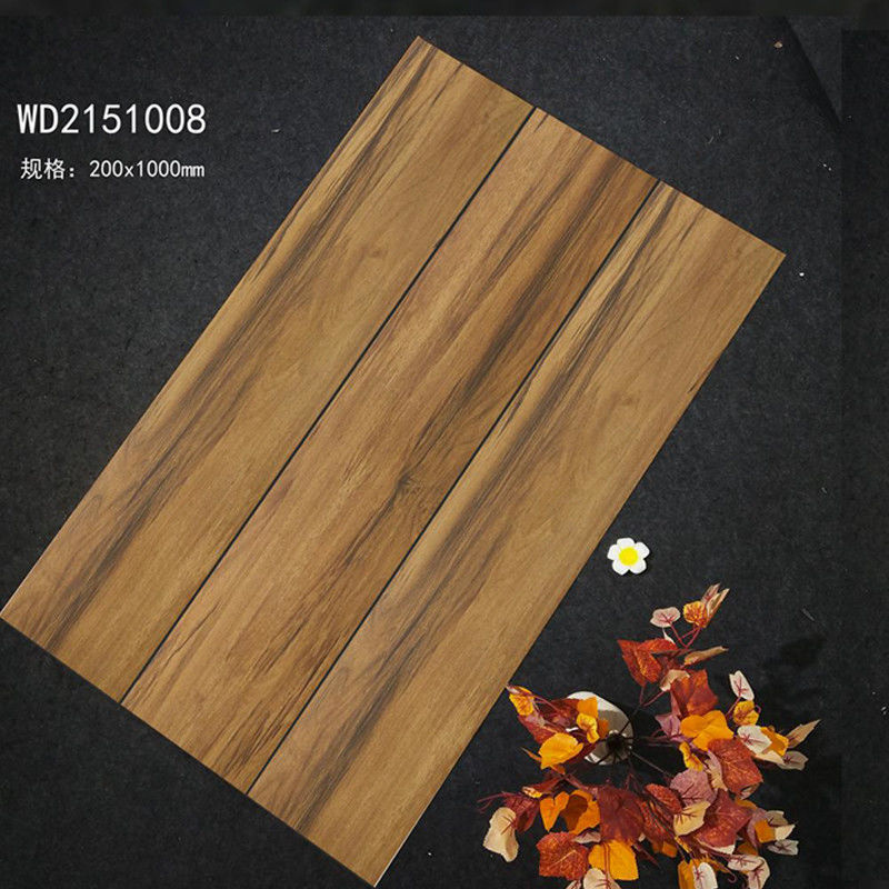200x1000mm / 8x40 Inches Dark Brown Living Room / Bathroom Rustic Ceramic Wood Tiles Flooring