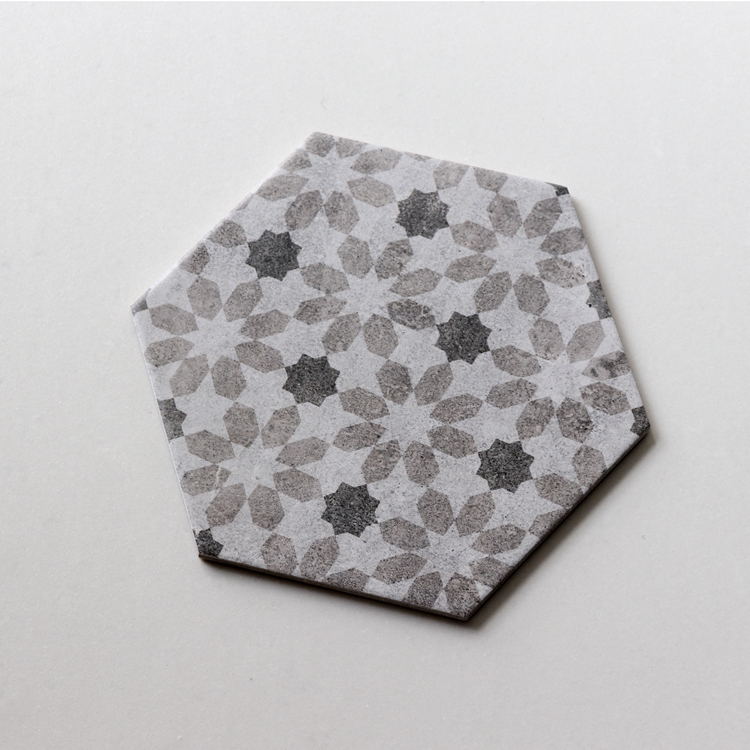 Design Pattern Tile Hexagon Glaze Porcelain Waterproof Ceramic for Wall