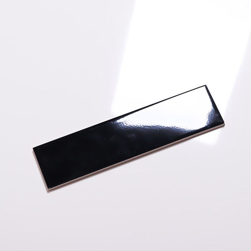 3x12 Light Weight Black Metro Ceramic Tiles Glazed Finish For Washroom