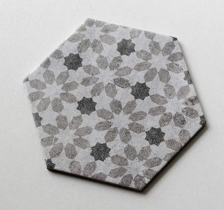 200*230mm Backsplash Hexagon Ceramic Tile / Ceramic Mosaic Wall Tile