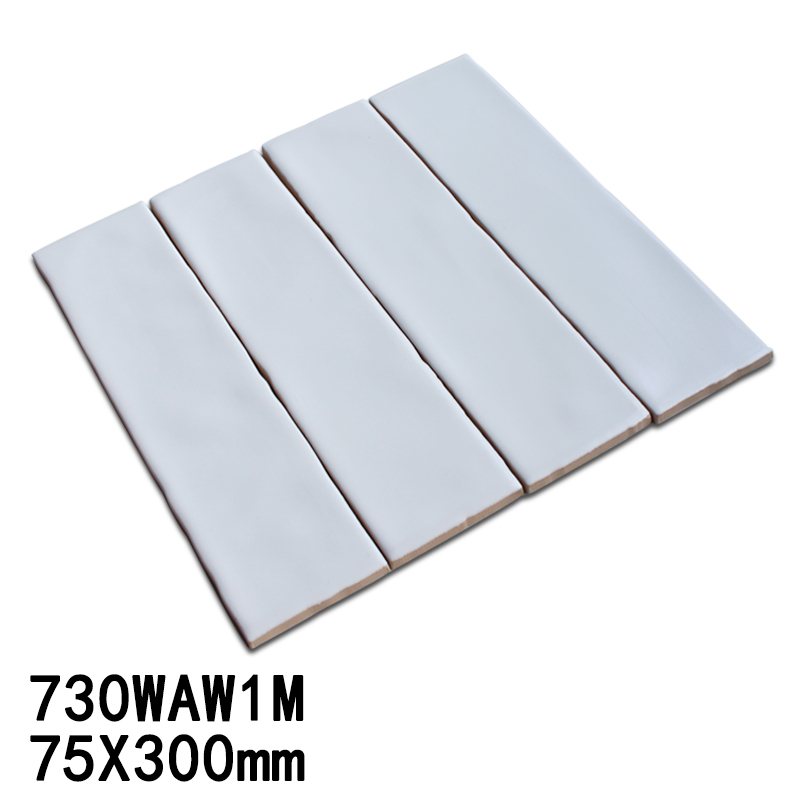 75x300mm matt surface waved edge bathroom ceramic wall tile