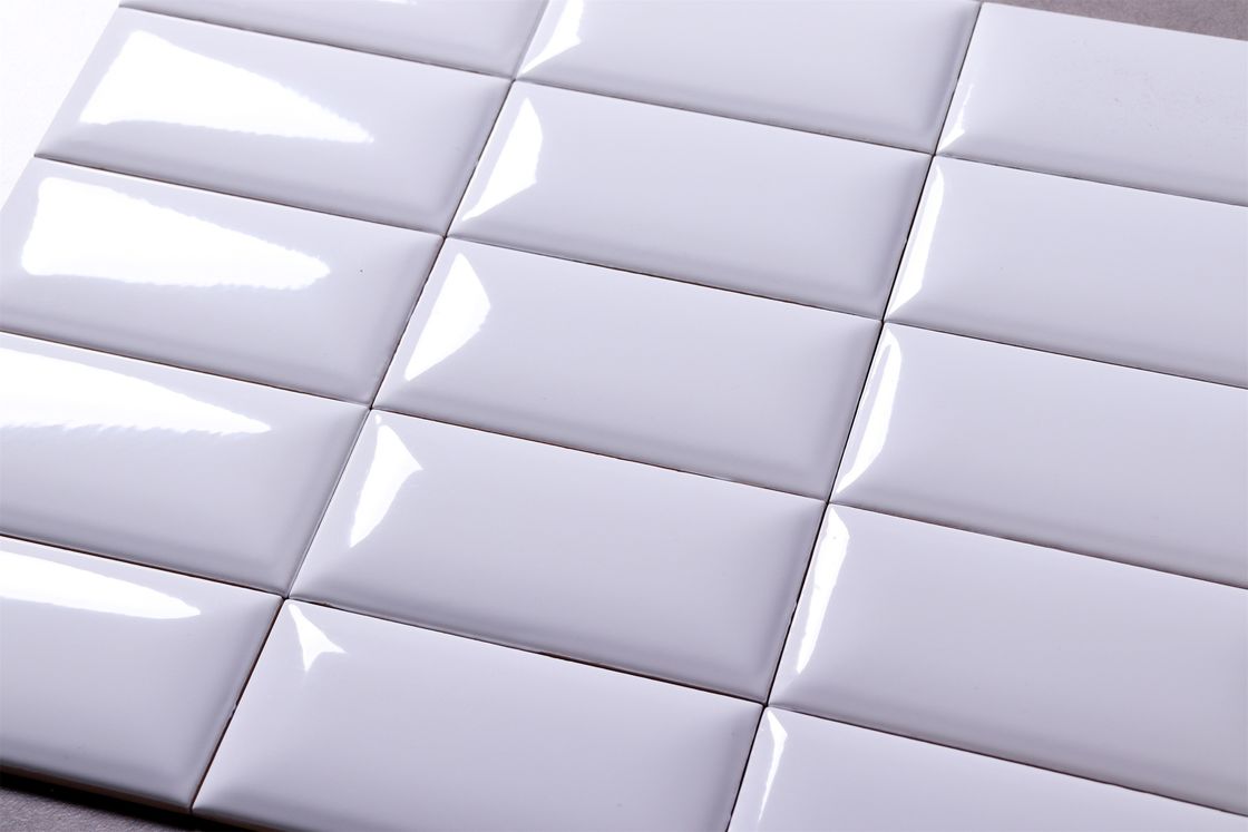 75x150mm Ceramic Wall Tiles Bread Look Design White Color Decorative