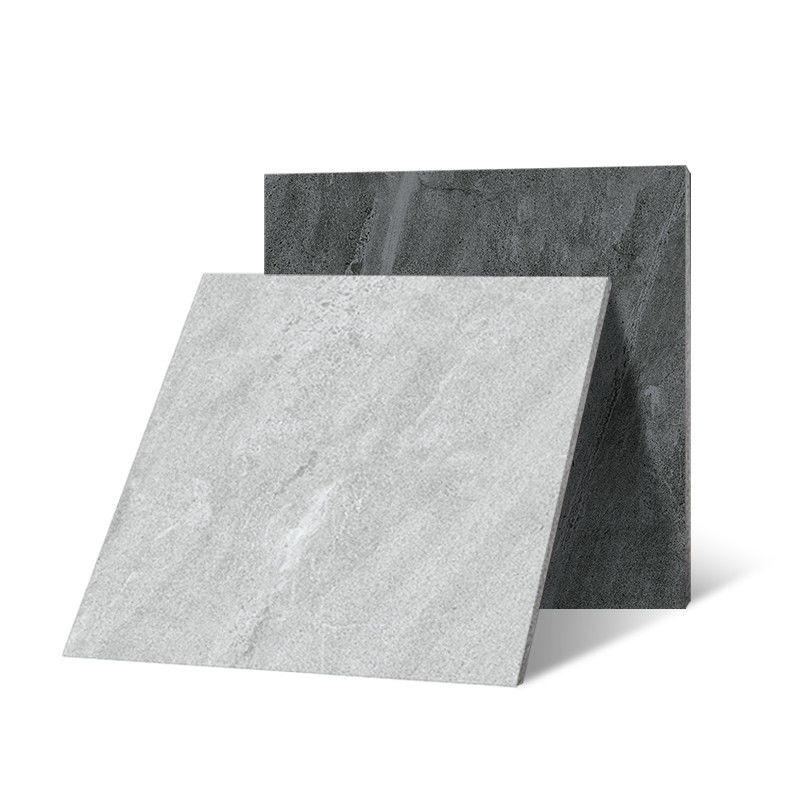 Light Grey Polished Porcelain Floor Tiles 600x600 Three Dimensional Effect