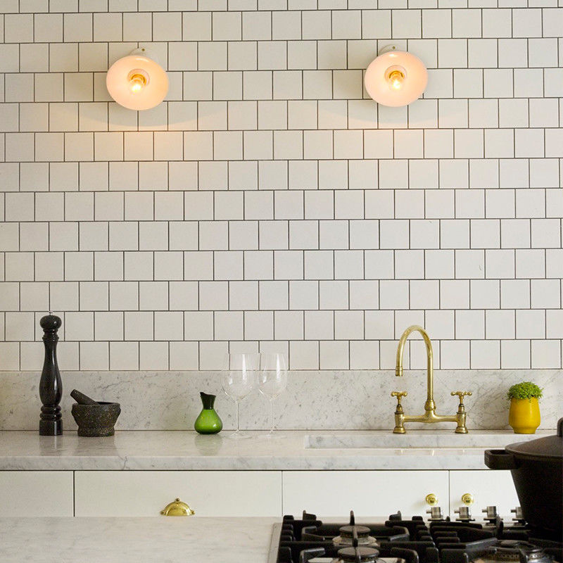 Kitchen Backsplash Water Resistant Tile 150X150 Glossy White Ceramic Subway Tile